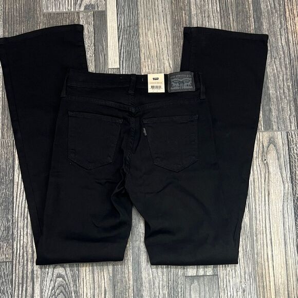 🔥🔥 “NWT” LEVI’S 315 SHAPING BOOTCUT BLACK DENIM JEANS Women Sz 25x32 - Brand N - Picture 1 of 8